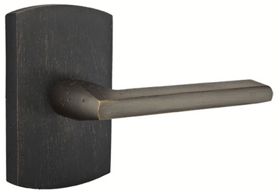 Antique Hardware Emtek Solid Brass Sandcast Lariat Lever With Rounded Rectangular Rosette EMTEK LEVER DOOR KNOB