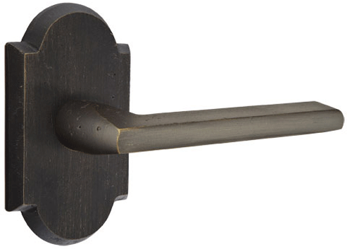 Antique Hardware Emtek Solid Brass Sandcast Lariat Lever With Arched Rosette EMTEK LEVER DOOR KNOB