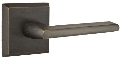 Antique Hardware Emtek Solid Brass Sandcast Lariat Lever With Square Rosette EMTEK LEVER DOOR KNOB