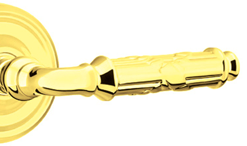 ##Antique Hardware## Solid Brass Ribbon & Reed Lever With Regular Rosette