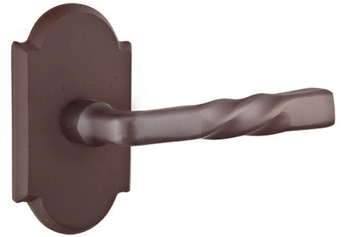 ##Antique Hardware## Sandcast Montrose Lever With Arched Rosette