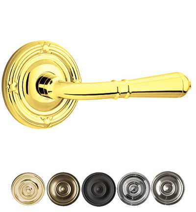 Antique Hardware Emtek Solid Brass Turino Lever With Ribbon & Reed Rosette (Many Finishes Available) EMTEK LEVER DOOR KNOB