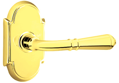 Antique Hardware Emtek Solid Brass Turino Lever With # 8 Rosette (Many Finishes Available) EMTEK LEVER DOOR KNOB