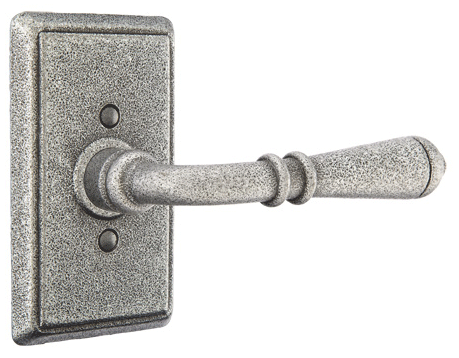 Antique Hardware Emtek Wrought Steel Normandy Lever With Rectangular Rosette EMTEK LEVER DOOR KNOB