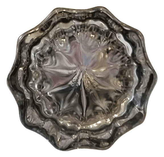 ##Antique Hardware## Regency Fluted Crystal Clear Glass Cabinet and Furniture Knob (Several Finishes Available)