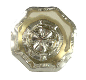 Antique Hardware 1 Inch Crystal Clear Octagon Old Town Cabinet and Furniture Knob ANTIQUE CABINET HARDWARE