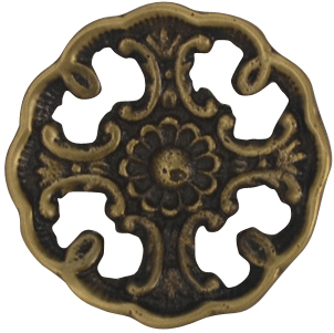 Antique Hardware 1 1/2 Inch Solid Brass Baroque / Rococo Ornate Floral Knob (Several Finishes Available) CABINET KNOB