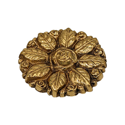 ##Antique Hardware## Large Oversized Flower & Petal Solid Brass Cabinet & Furniture Knob