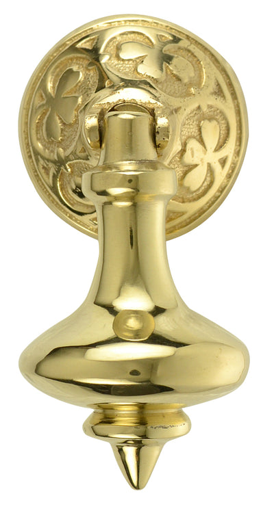 ##Antique Hardware## 3 Inch Solid Brass Clover Drop Pull