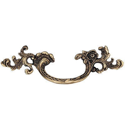 ##Antique Hardware## 6 1/2 Inch (3.125" c-c) Filigree Rococo Pull (Several Finishes Available)