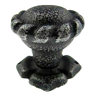 Antique Hardware 1 3/8 Inch Wrought Iron Roped Cabinet & Furniture Knob With Back Plate CABINET KNOB