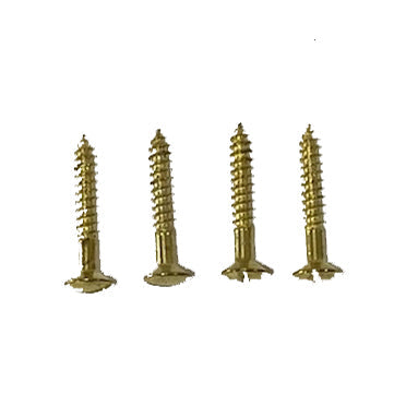 ##Antique Hardware## Set of 4 - 1 Inch Polished Brass Wood Screws