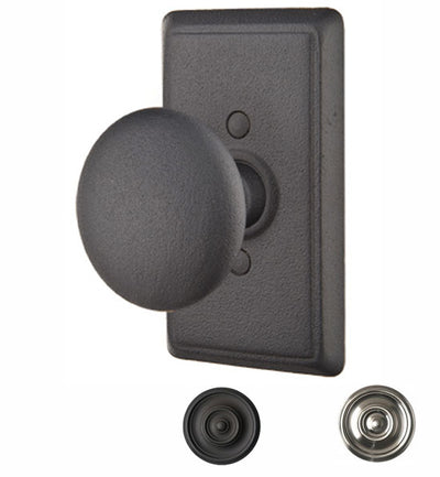 ##Antique Hardware## Solid Brass Jamestown Door Knob Set With Rectangular Rosette (Several Finish Options)