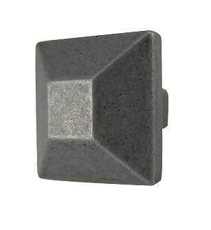 ##Antique Hardware## 1 Inch Pewter Mission Style Square Cabinet & Furniture Knob