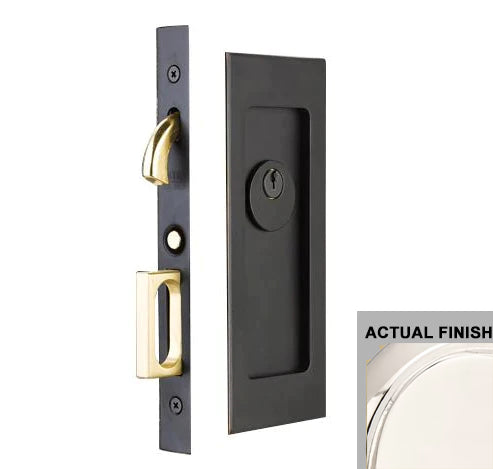 ##Antique Hardware## Modern Rectangular Pocket Door Mortise Set (Several Functions Available)