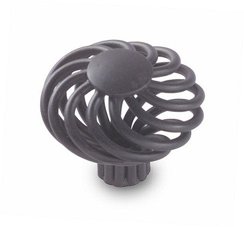 Antique Hardware 1 1/2" Flat Flanders Black Finish Metal Cabinet and Furniture Knob CABINET KNOB