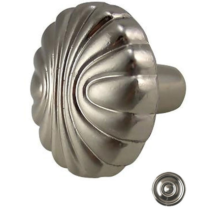 Antique Hardware 1 1/4 Inch Satin Nickel Round Seashell Cabinet & Furniture Knob CABINET KNOB