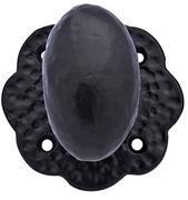 ##Antique Hardware## 2 5/8 Solid Iron Oval Cabinet & Furniture Knob With Hammered Backplate