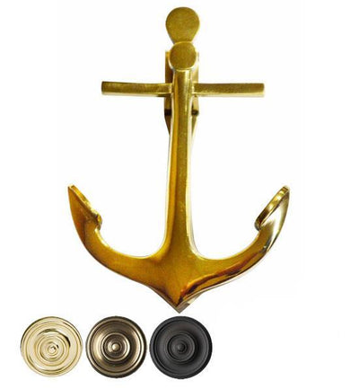 ##Antique Hardware## Nautical Anchor 5 3/4 Inch Brass  Door Knocker (Several Finishes Available)