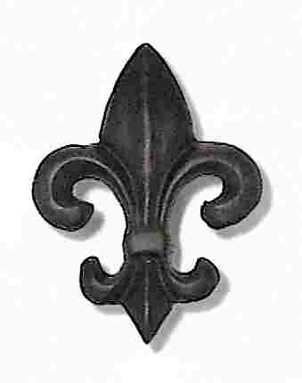 Antique Hardware 2 1/2 Inch Metal Hardware - Fleur-de-lis Black Finish Metal Knob ANTIQUE CABINET HARDWARE