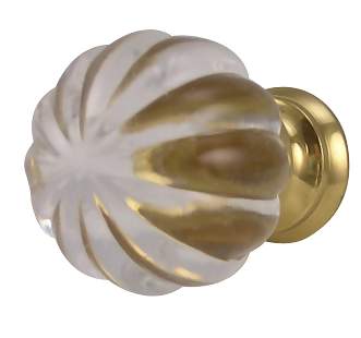 ##Antique Hardware## 1 1/4 Inch Crystal Pumpkin Style Cabinet & Furniture Knob