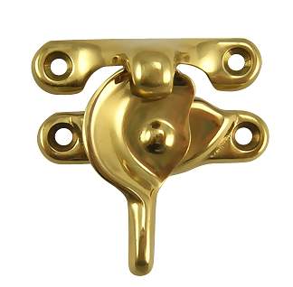 ##Antique Hardware## Solid Brass Leaf Style Sash Lock