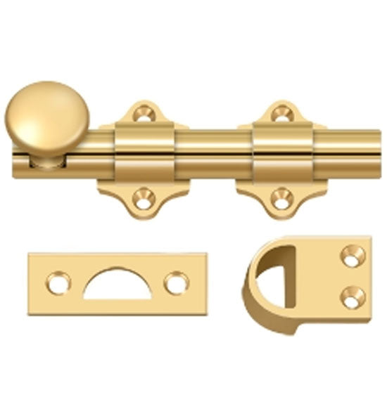 ##Antique Hardware## Solid Brass 4 Inch Dutch Door Bolt Set