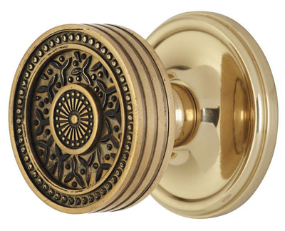 ##Antique Hardware## Traditional Rosette Door Set with Rice Pattern Door Knobs (Several Finishes Available)