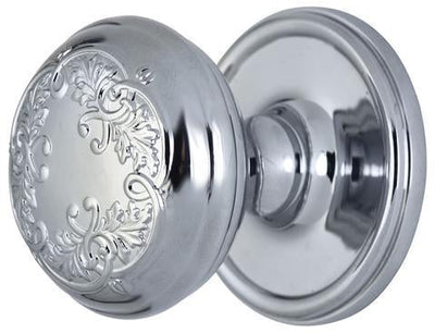 ##Antique Hardware## Traditional Rosette Door Set with Floral Leaf Pattern Knob (Several Finishes Available)