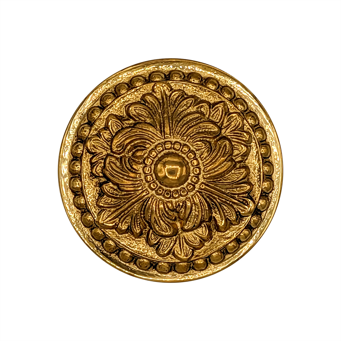 ##Antique Hardware## Solid Brass Baroque Style Curtain Tie Back (Polished Brass Finish)