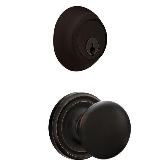 ##Antique Hardware## Emtek Regular Entryway Set with Providence Round Brass Knob (Several Finishes Available)