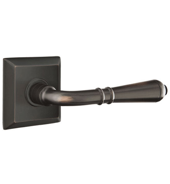 Antique Hardware Emtek Solid Brass Turino Lever With Quincy Rosette (Many Finishes Available) EMTEK LEVER DOOR KNOB