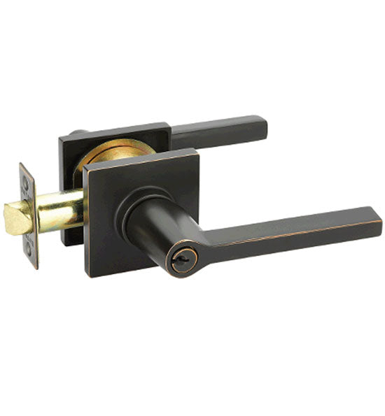 Antique Hardware Emtek Solid Brass Helios Key In Door Lever with Square Rosette EMTEK LEVER DOOR KNOB