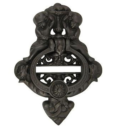 ##Antique Hardware## French Empire 10 Inch Brass Cherubs Door Knocker (Several Finishes Available)