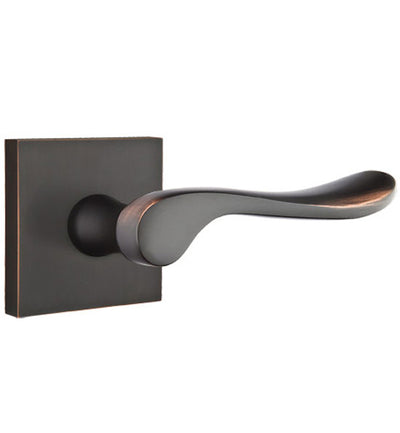 Antique Hardware Emtek Solid Brass Luzern Lever With Square Rosette (Several Finish Options) EMTEK LEVER DOOR KNOB