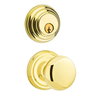 Antique Hardware Emtek Regular Low Profile Entryway Set with Providence Round Brass Knob (Several Finishes Available) Door Knobs & Handles