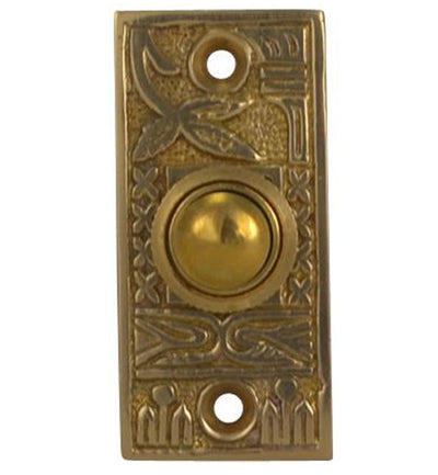 ##Antique Hardware## Solid Brass Broken Leaf Door Bell