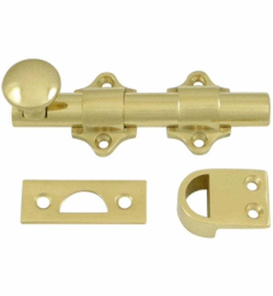 ##Antique Hardware## Solid Brass 4 Inch Dutch Door Bolt Set