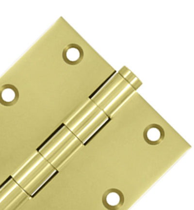 ##Antique Hardware## 3 1/2 X 3 1/2 Inch Solid Brass Hinge Interchangeable Finials (Square Corner)