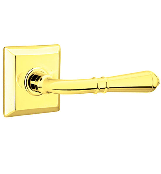 Antique Hardware Emtek Solid Brass Turino Lever With Quincy Rosette (Many Finishes Available) EMTEK LEVER DOOR KNOB