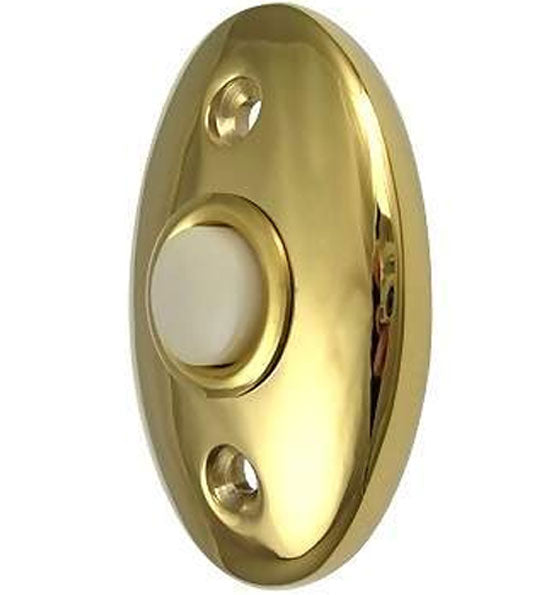 ##Antique Hardware## 2 3/8 Inch Solid Brass Door Bell Button