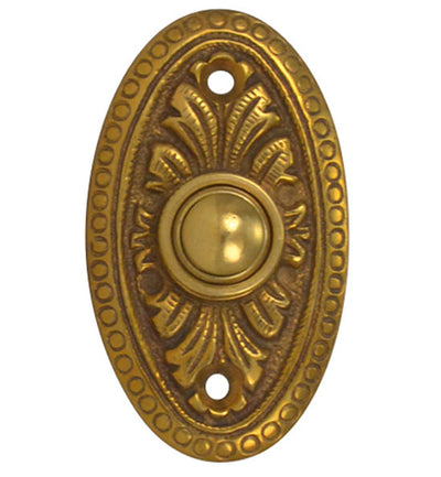 ##Antique Hardware## Brass Doorbell Push Button Avalon Style