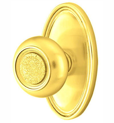 ##Antique Hardware## Solid Brass Belmont Door Knob Set With Oval Rosette (Several Finish Options)