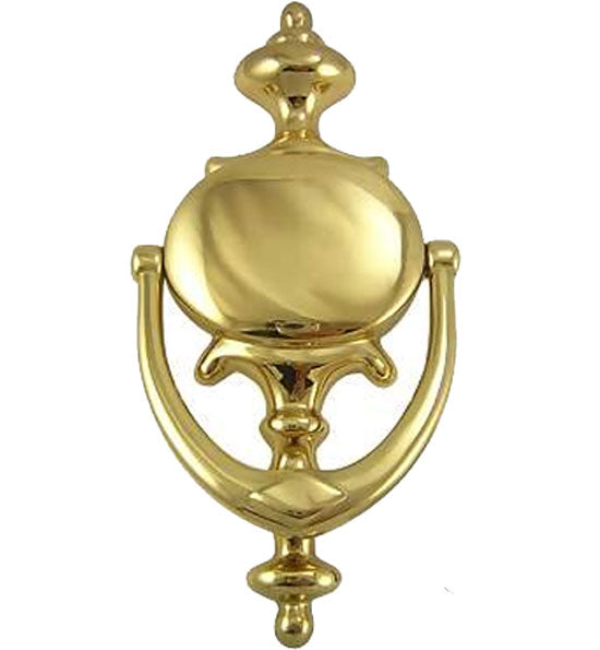 ##Antique Hardware## 8 Inch Solid Brass Traditional Door Knocker