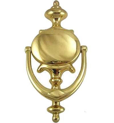 ##Antique Hardware## 8 Inch Solid Brass Traditional Door Knocker