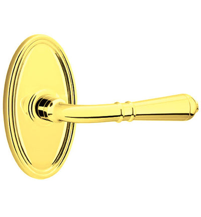 Antique Hardware Emtek Solid Brass Turino Lever With Oval Rosette (Many Finishes Available) EMTEK LEVER DOOR KNOB