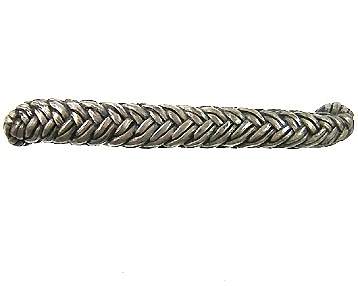 Antique Hardware 5 1/4 Inch (3 3/4 Inch c-c) Solid Pewter Braided Rope Design CABINET PULL