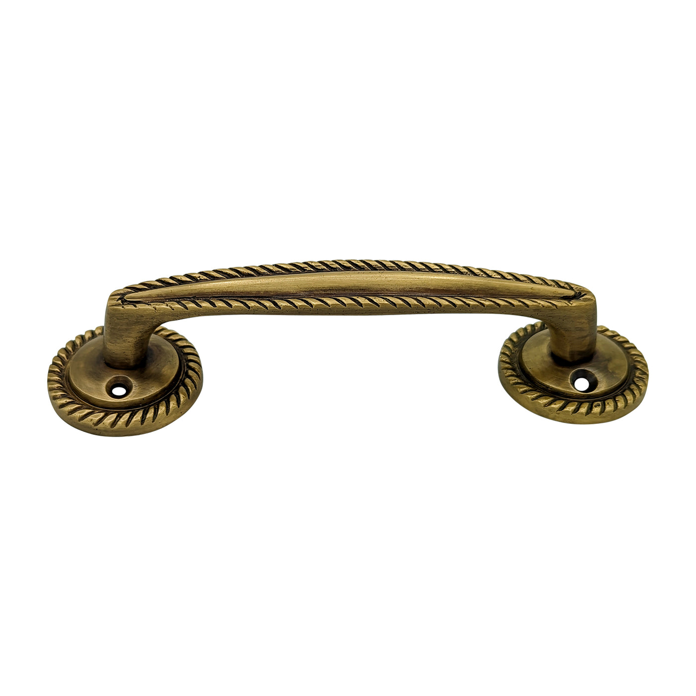 Antique Hardware 7 Inch Overall (5.00 c-c) Georgian Rope Style Solid Brass Pull (Several Finishes Available) CABINET PULL