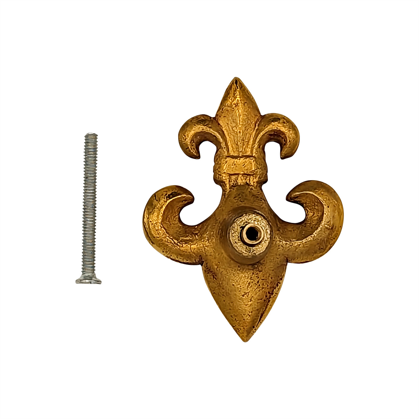 ##Antique Hardware## 2 5/8 Inch Large Oversized Antique Fleur de Lis Cabinet & Furniture Knob (Several Finishes Available)