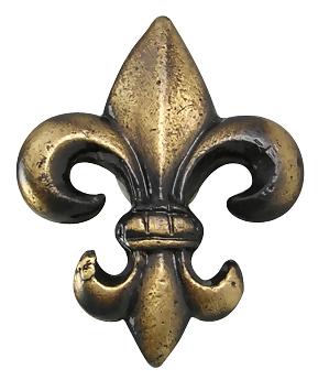 ##Antique Hardware## 1 5/8 Inch Fleur de Lis Cabinet & Furniture Knob